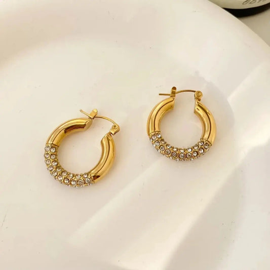 Oval Stone Earring