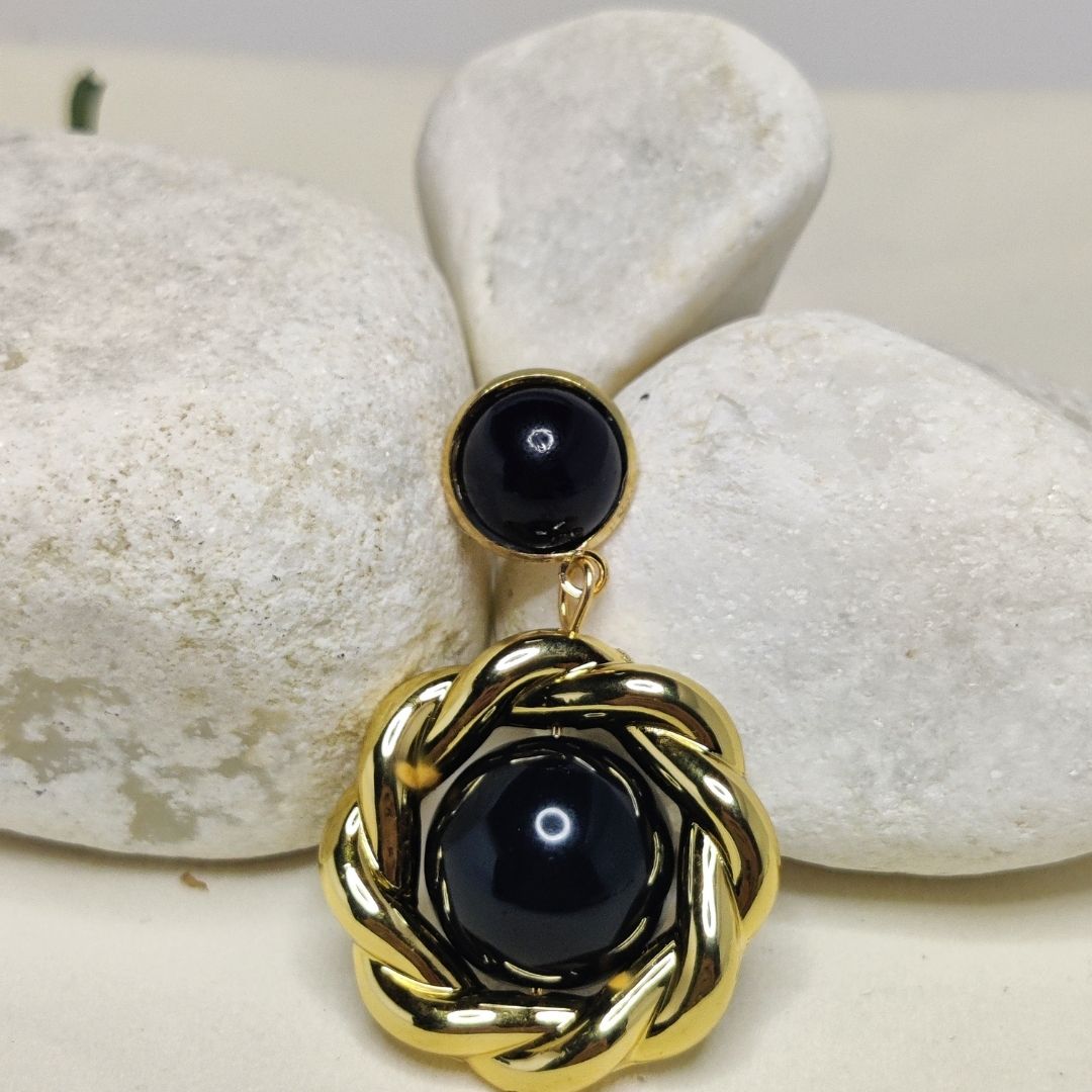 Golden Eclipse Earing