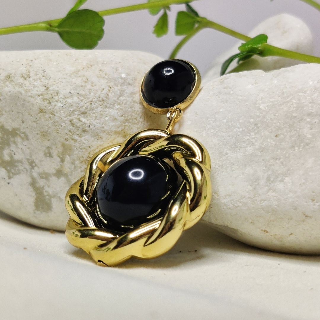 Golden Eclipse Earing