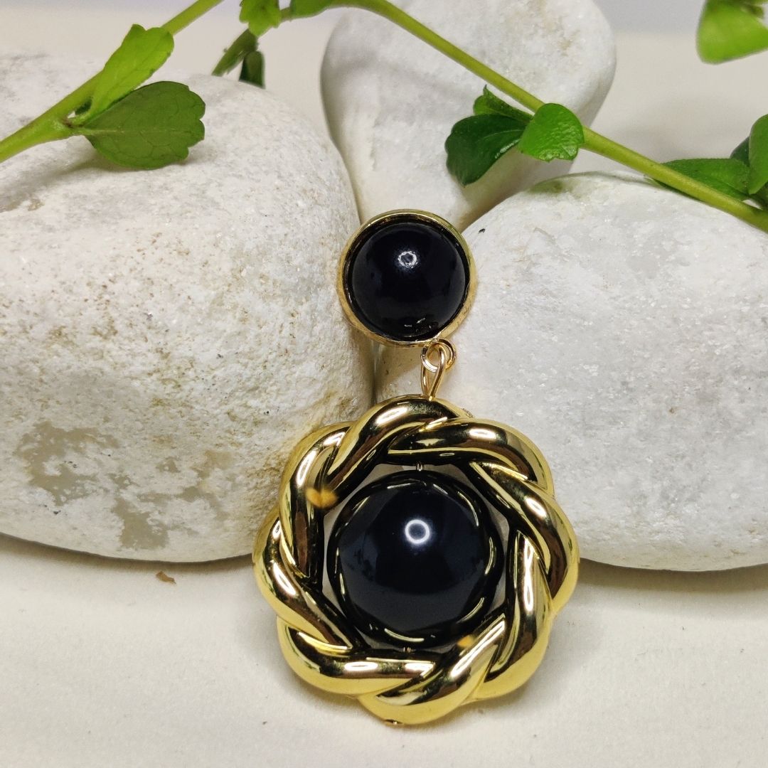 Golden Eclipse Earing