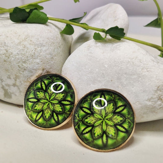 Emerald Bloom Earing