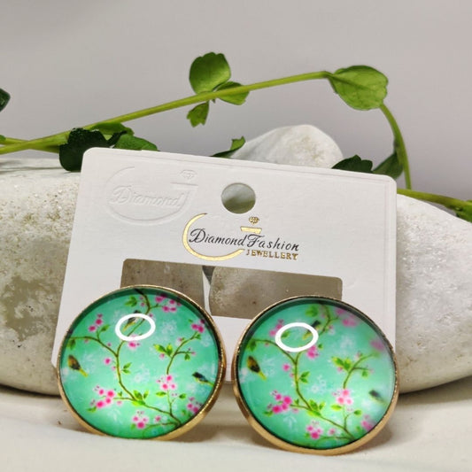 Mint Bloom Earing