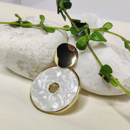 White Marble Earing